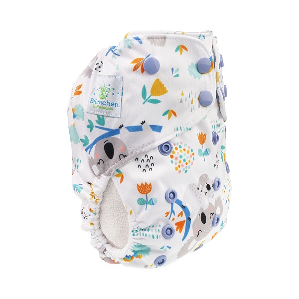 Blümchen Taschenwindel OneSize (3-16kg) Druckverschluss – Bild 5