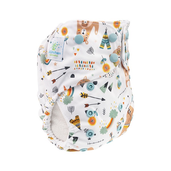 Blümchen Taschenwindel OneSize (3-16kg) Druckverschluss – Bild 6