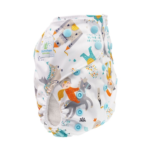 Blümchen Taschenwindel OneSize (3-16kg) Druckverschluss – Bild 4