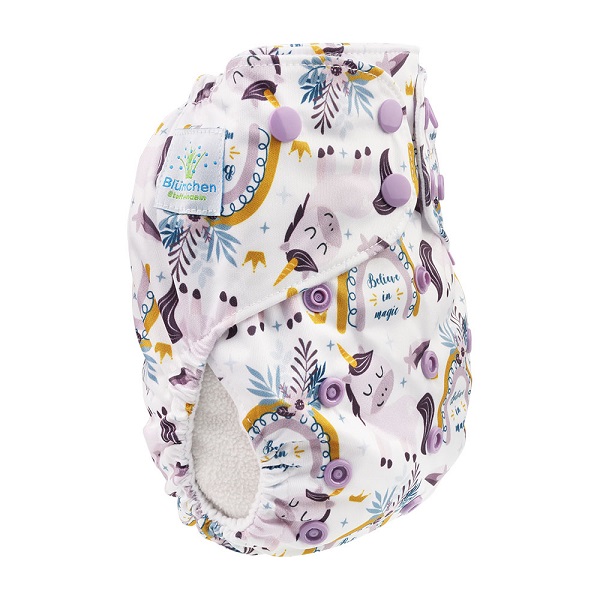 Blümchen Taschenwindel OneSize (3-16kg) Druckverschluss – Bild 3